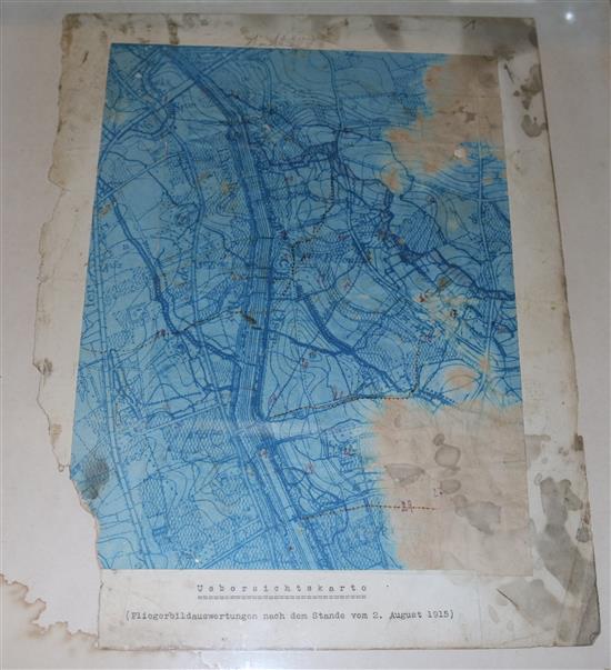 Map of the German trenches
